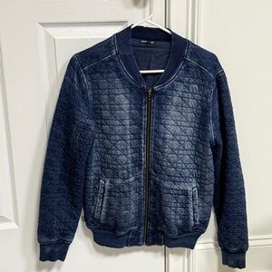Dear John Ladies' Blue Quilted Bomber Jacket Size M